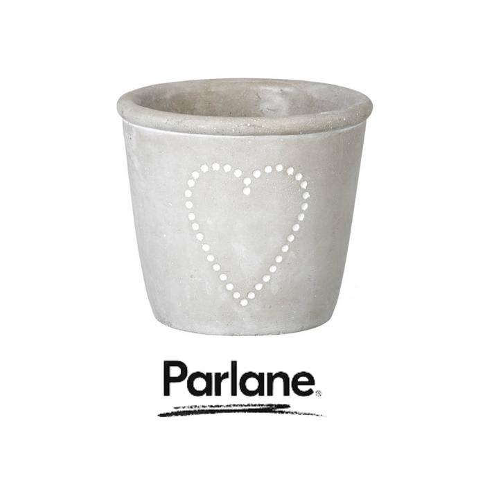Parlane concrete flowerpot 'heart' 14.5cm