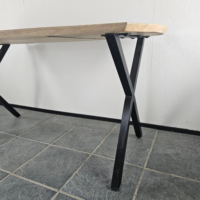 Eettafel Deens Ovaal 160x90cm (25mm, X-Poot) (R4)