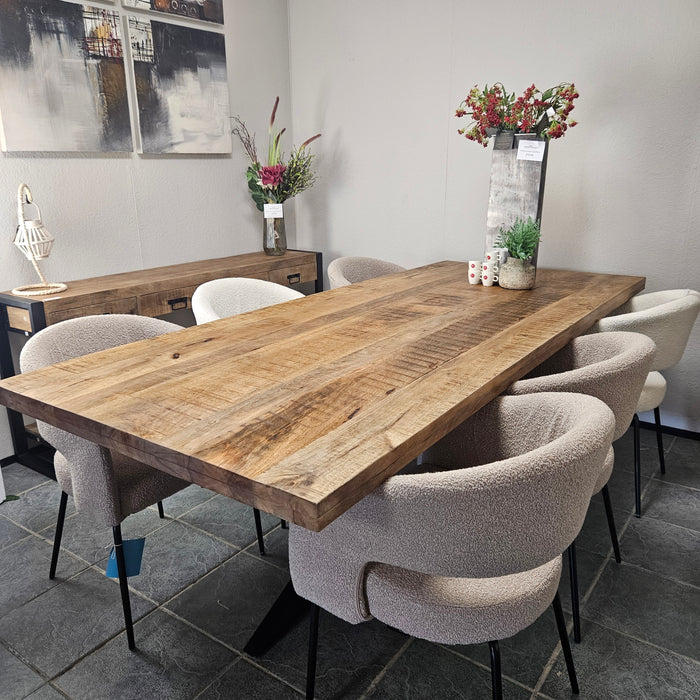 Dining table straight 300*120cm - 6cm top - center leg (c2)