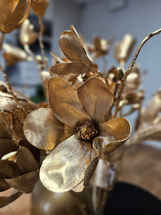 DK Kunsttak Magnolia goudkleurig 75cm