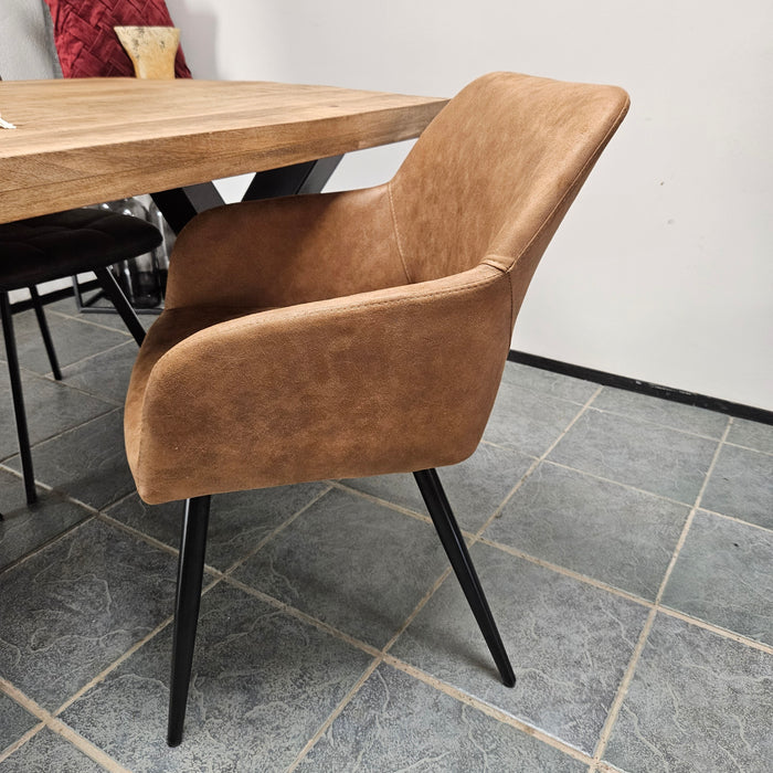 Dining room chair Quinn | Micro Fiber cognac (CH3)