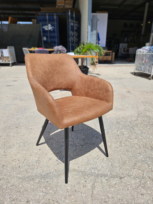 Dining room chair Quinn | Micro Fiber cognac (CH3)