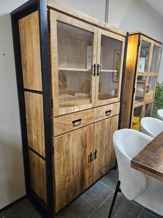 PRE-SALE Display cabinet with drawers, glass doors and solid doors (R5)