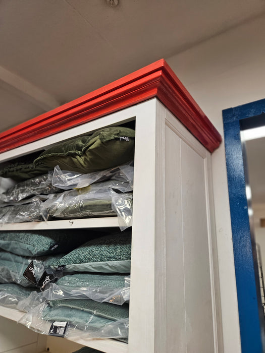 K026 | Witte open houten kast 100x55x210cm