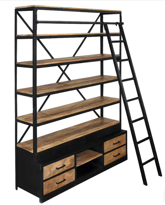 PRE-SALE Boekenkast met ladder 160*45*225cm (R2)