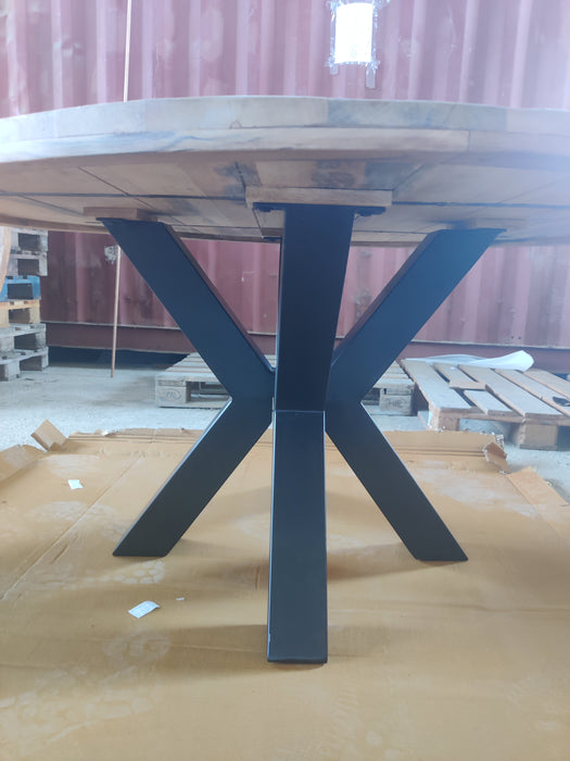 K074 | Mangohouten ronde tafel 150cm (licht beschadigd)