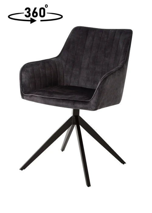 PRE-SALE Dining room chair Max 360º | Gray velvet (CH3)