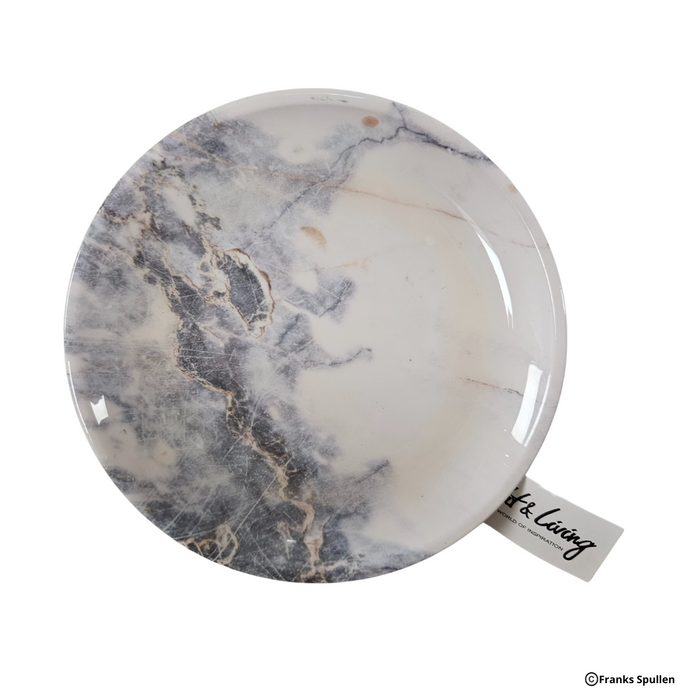 Light&amp;Living Wall plate marble look blue/white 20 cm