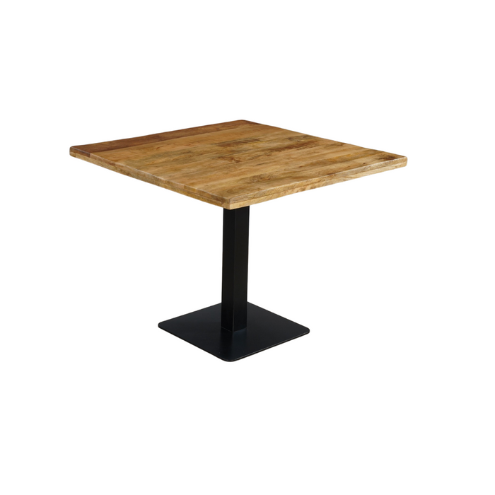 Horeca/Eettafel 90x90cm - 6cm blad - vierkante middenpoot (R4)