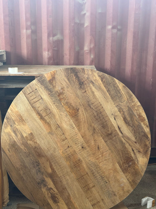 K077 | Mangohouten tafelblad rond 150cm (betreft alleen het blad)