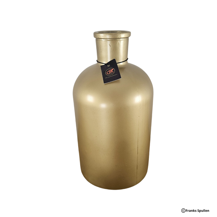 Bottle matt gold colored 27 cm