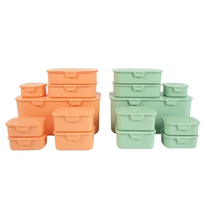 Food storage boxes ORANGE set of 8