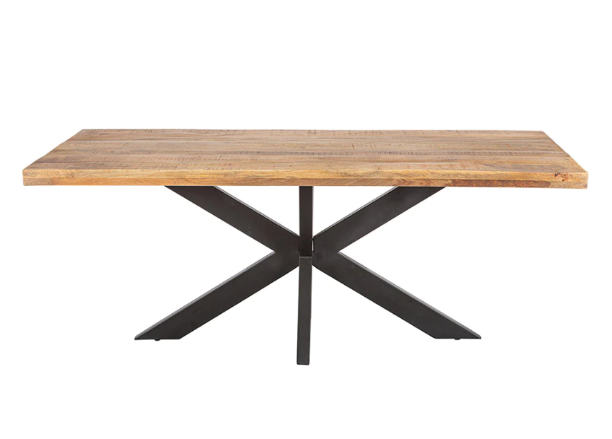 Dining table straight 140*90cm - 6cm top - center leg (c2)