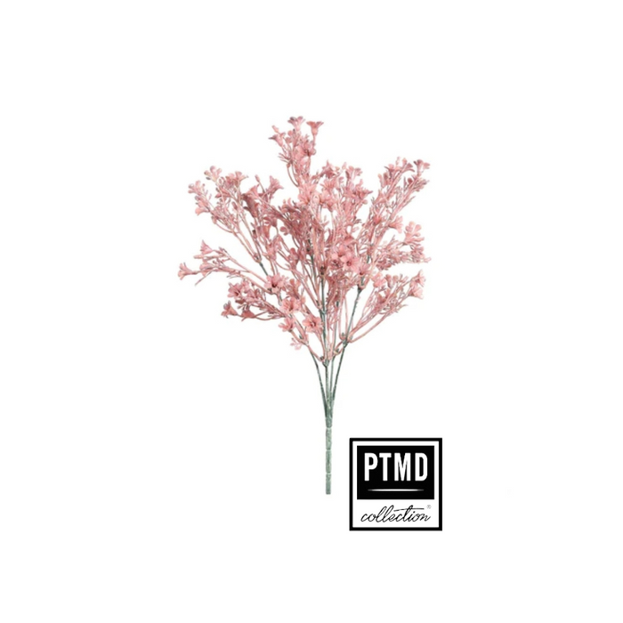 PTMD Artificial branch mini Fern pink 37cm