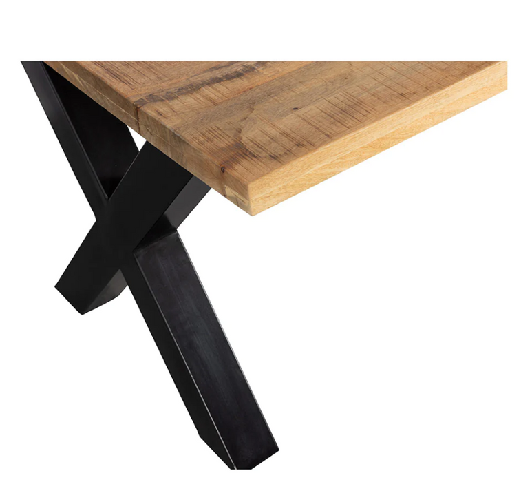 Dining table straight 180*100cm - 6cm top - X-Leg (C2)